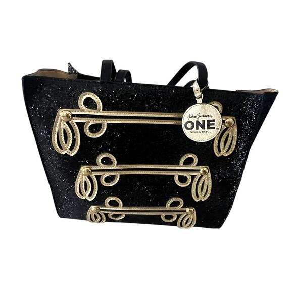 Michael Jackson ONE Cirque Du Soleil MJ Jacket Tote Purse Black, Gold Glitter - Picture 2 of 10